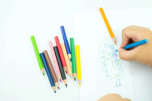 Ručně kresby děti — Stock fotografie