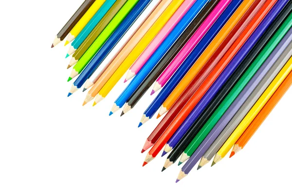 Colección de crayón de couleur para dibujar sobre fondo blanco —  Fotos de Stock