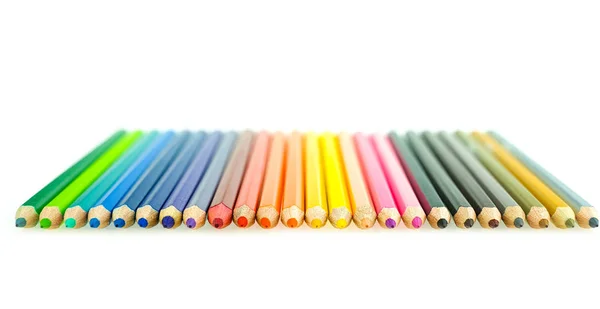 Colección de crayón de couleur para dibujar sobre fondo blanco , —  Fotos de Stock