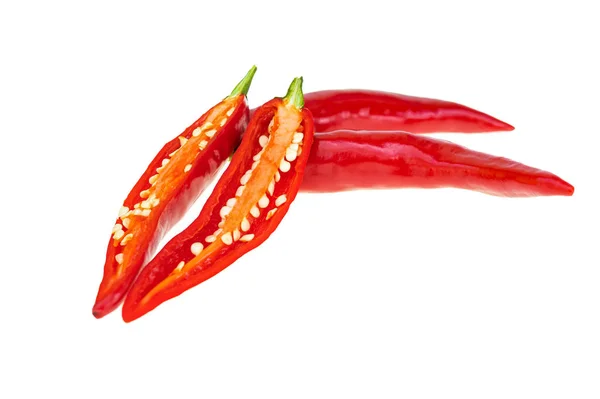 Närbild röd varm chili sporre peppar — Stockfoto