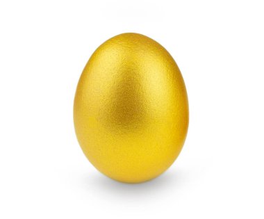 Arka planda izole edilmiş altın yumurta