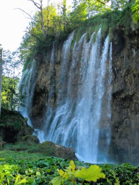 Plitvice Gölleri Milli Parkı Hırvatistan şelale.