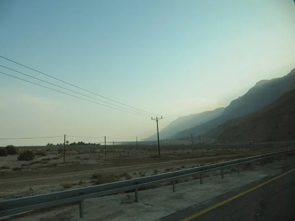 Krajobraz Góry Drodze Wybrzeżu Morza Martwego — Zdjęcie stockowe
