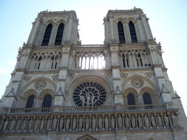Paris, Fransa, ünlü Notre Dame de Paris dış,
