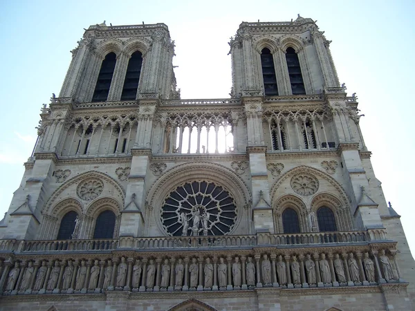 PARIS, FRANCE, exterior of the famous Notre Dame de Paris, Royalty Free Stock Images