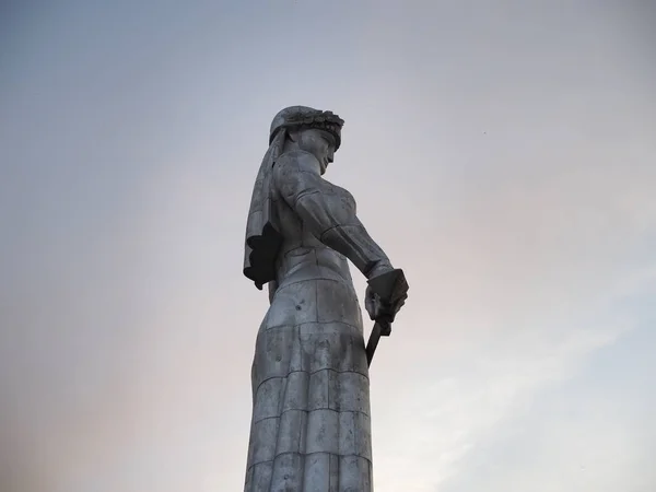 Famous Mother Georgia statue, Tbilisi. Tourist attraction. Georgia, Tbilisi - June 2019 — Stock Photo, Image