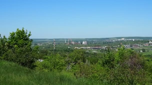 Rafinérie Ropy Petrochemická Architektura Závod Průmyslové Modrým Nebem Pozadí Bílá — Stock video