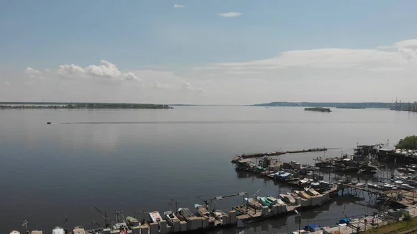 Boat Station Broad River Summer Aeral View — Stock Photo, Image