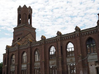 Saratov, Rusya 'daki antik Lüteriyen kilisesinin kalıntıları. Bina 1907 'de Volga bölgesindeki Almanlar tarafından inşa edildi. Devrimde komünist vandallar tarafından yıkıldı..