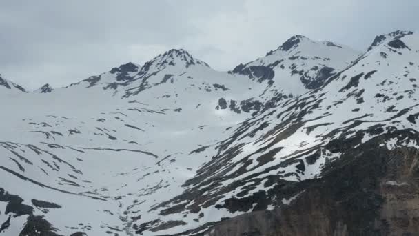 Панорамный вид на большой Кавказский хребет — стоковое видео