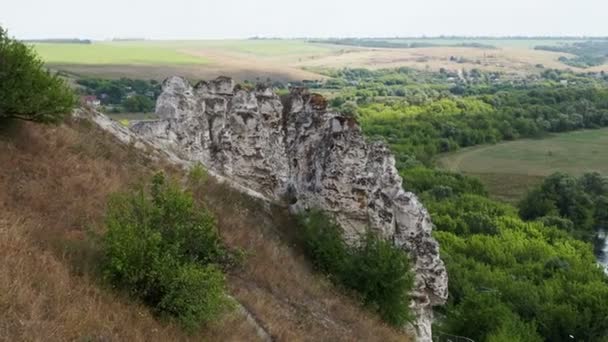 Monastère Assomption Divnogorsk Église Notre Dame Sicile Pierres Naturelles Craie — Video