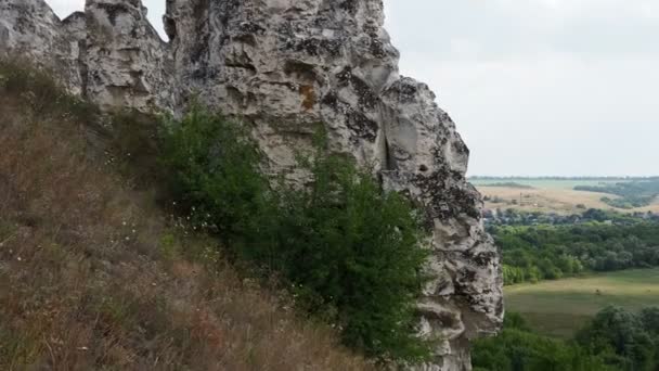 Monastère de l'Assomption Divnogorsk, église Notre-Dame de Sicile. Pierres naturelles de craie. — Video