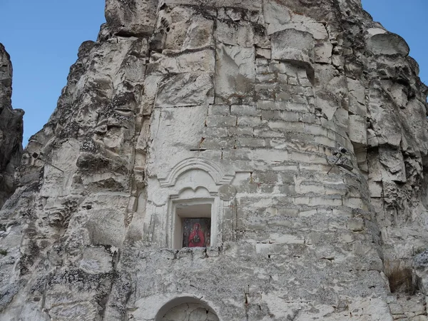 Icono Virgen María Sicilia Cueva Templo — Foto de Stock