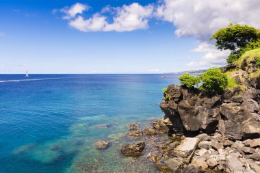 Vieux-Fort, Guadeloupe en güney noktası deniz feneri