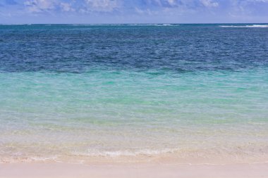 Sainte-Anne, Grande-Terre, Guadeloupe yakınlarındaki ünlü La Caravelle plajı.