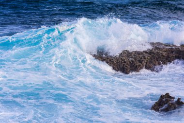 Pointe des Chateaux, Grande-Terre, Guadeloupe 'da Karayip Denizi