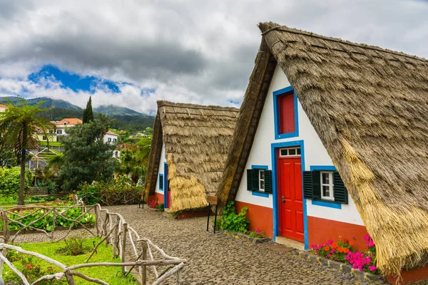 Tradiční Dům Santaně Madeira Portugalsko — Stock fotografie