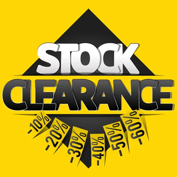 Stock Clearance Banner Flyer Poster Design Template — Stock Vector