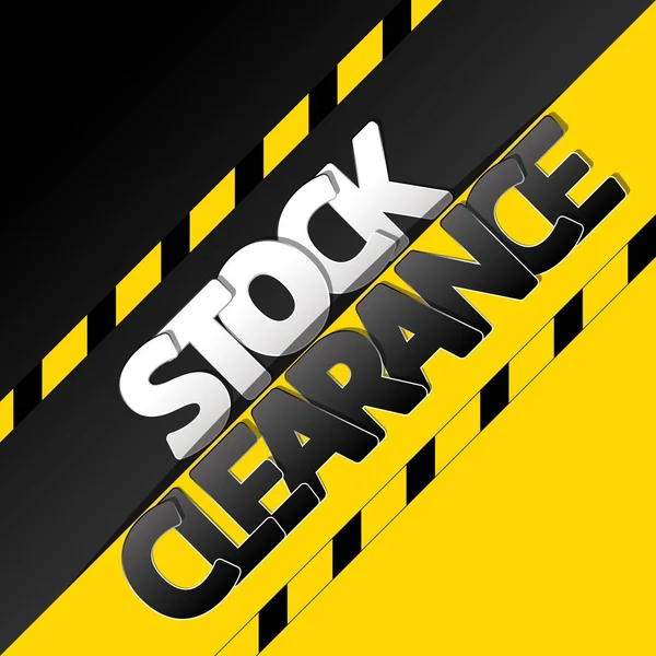 Modèle Bannière Flyer Affiche Pour Dédouanement Des Stocks — Image vectorielle