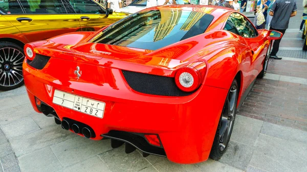 Дубай Объединенные Арабские Эмираты Июня 2020 Роскошные Спортивные Автомобили Центре — стоковое фото