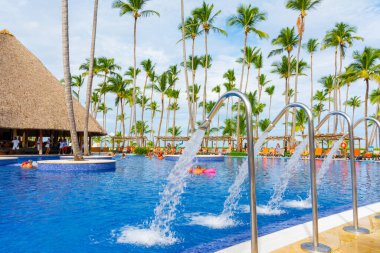 Bavaro Beach, Punta Cana, Dominican Republic,  November 8th, 2017: Barcelo Bavaro Beach Resort in Bavaro Beach, Punta Cana, Dominican clipart