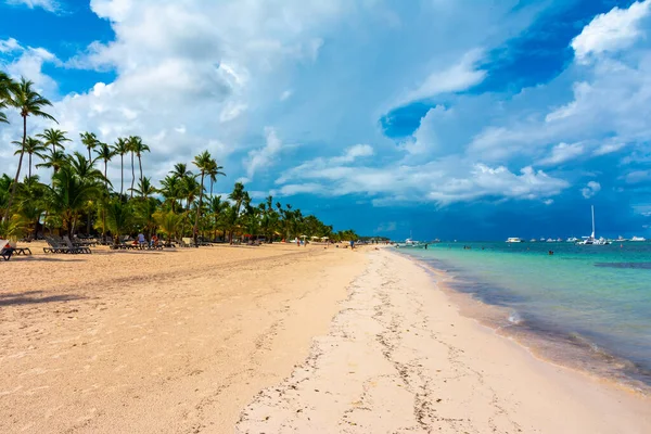 Карибский Вид Море Пляж Баваро Пунта Кана Доминиканская Республика — стоковое фото