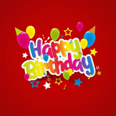 Gökkuşağı vektör resimli mutlu yıllar tebrik kartı