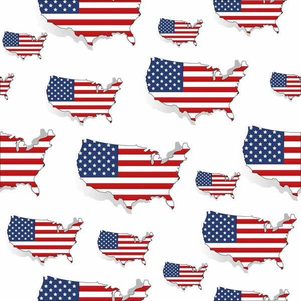 Vzor Vlajky Spojených Států Amerických Moderní Vlajka Usa Bílém Pozadí — Stockový vektor