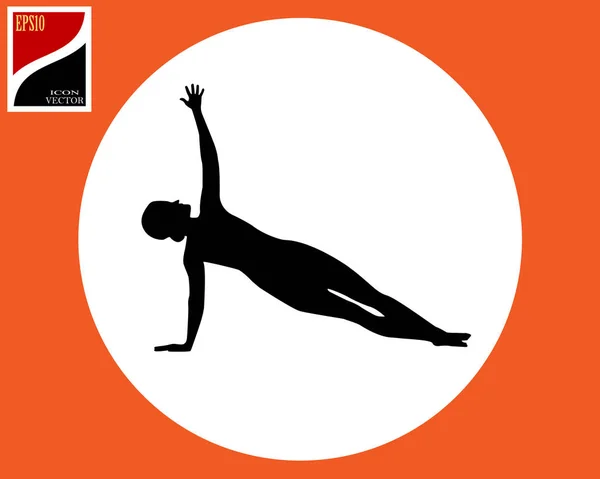 Exercices Pour Yoga Arrière Plan Cercle — Image vectorielle