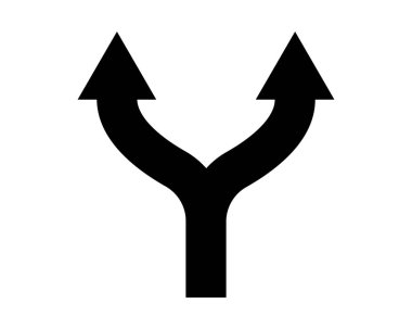 Beyaz arka planda siyah iki birleşik ok.