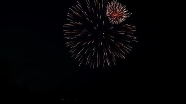 Karanlık gökyüzünde Festival havai fişek