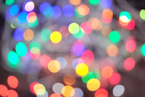 Objets abstraits déconcentrés multicolores bokeh lumières background.Magic explosion étoile avec particules — Photo