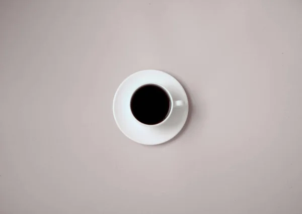 Taza Blanca Café Negro — Foto de Stock