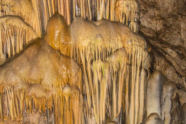 Jeskyně Stalaktity Stalagmity Úžasná Místa Planetě Výlety Cestách — Stock fotografie
