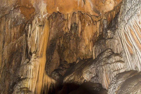 Cave Stalactites Stalagmites Amazing Places Planet Excursions Journey — Stock Photo, Image