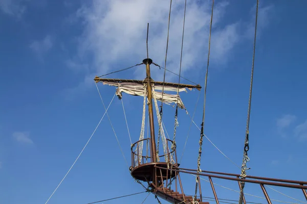 Mast Ship Sky Symbol Success Heights Rest Mediterranean Sea Summer — Stock Photo, Image