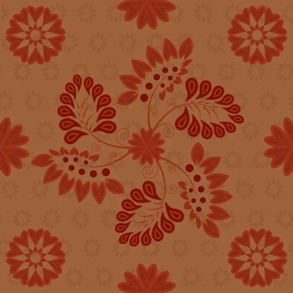 Hint seamless modeli doğal doğal boyalar koyu kırmızı kestane rengi bakır arka plan üzerinde