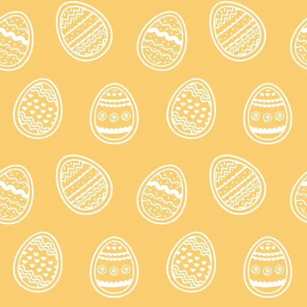 Patrón Inconsútil Decorado Huevos Pascua Por Todo Vector Impresión Swatch — Vector de stock