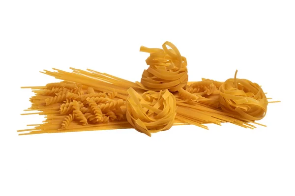 Těstoviny Špagety Bílém Pozadí — Stock fotografie