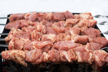 ızgara domuz şaşlık portre