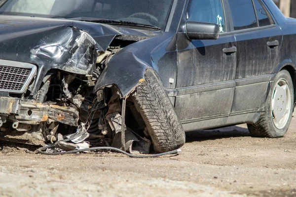 Cars accident on a road.