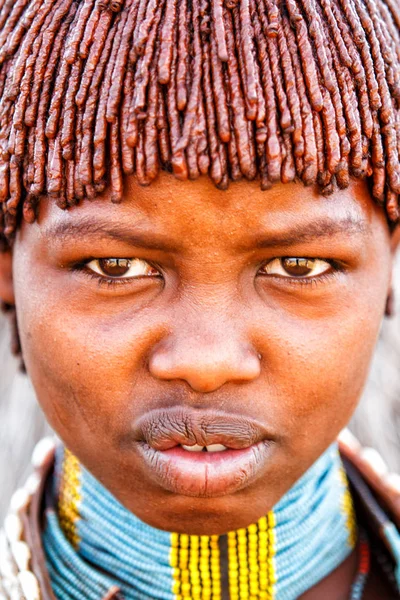 Turmi Omo River Valley Etiopien December 2010 Porträtt Hamar Dam — Stockfoto