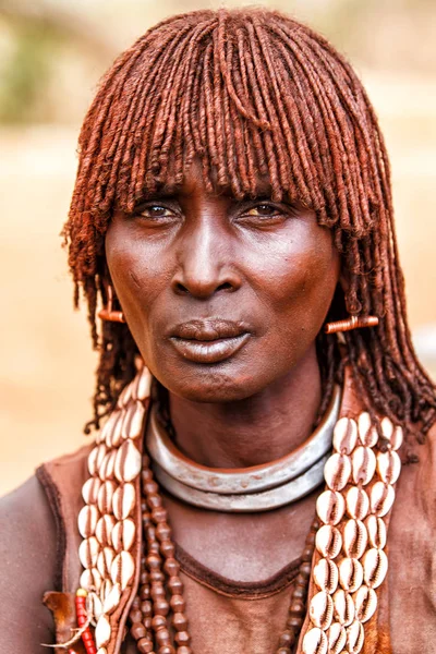 Turmi Omo River Valley Etiópia Dezembro 2010 Retrato Uma Senhora — Fotografia de Stock