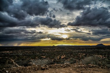 Erindi özel oyun ayırmak Namibya, büyük bir fırtına geliyor zaman sundowner