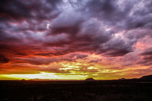 Sundowner Ketika Badai Besar Datang Erindi Private Game Reserve Namibia — Stok Foto