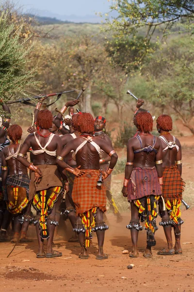 Turmi Omo River Valley Etiopien December 2010 Hoppa Hamar Damer — Stockfoto