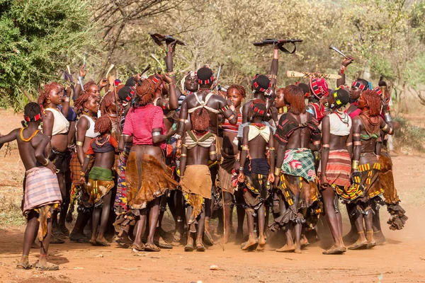 Urmi Omo River Valley Äthiopien Dezember 2010 Hamar Damen Ihrem — Stockfoto