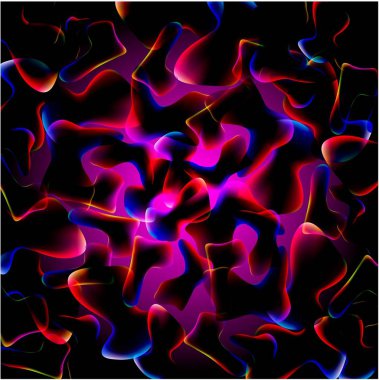 Menekşe arka plan aydınlatma üzerinde rastgele şekiller