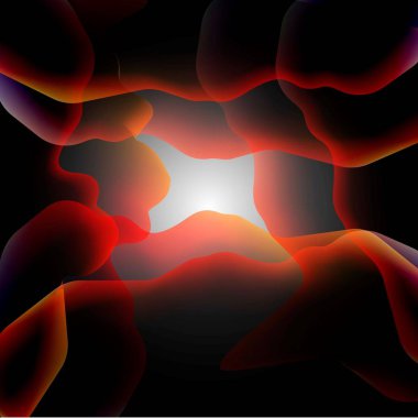 Siyah ve beyaz arka plan aydınlatma üzerinde rasgele dalga şekilleri kırmızı renk 