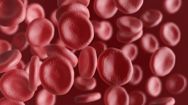 Globuli Rossi Isolati Sfondo Rosso Illustrazione Del Sangue — Foto Stock